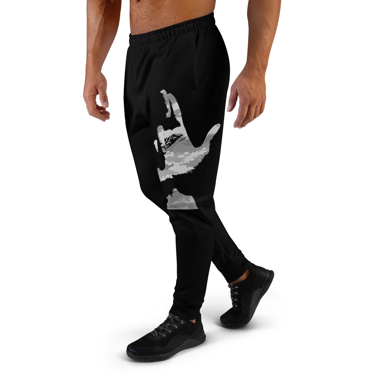 Grey-Camo Gun Finger - Men's Joggers