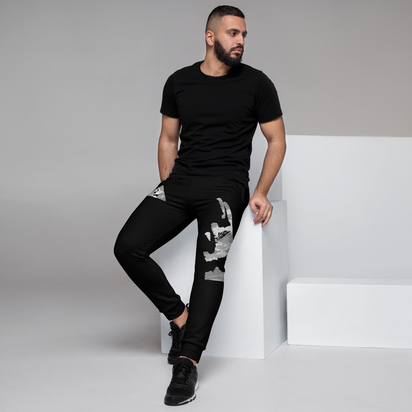 Grey-Camo Gun Finger - Men's Joggers