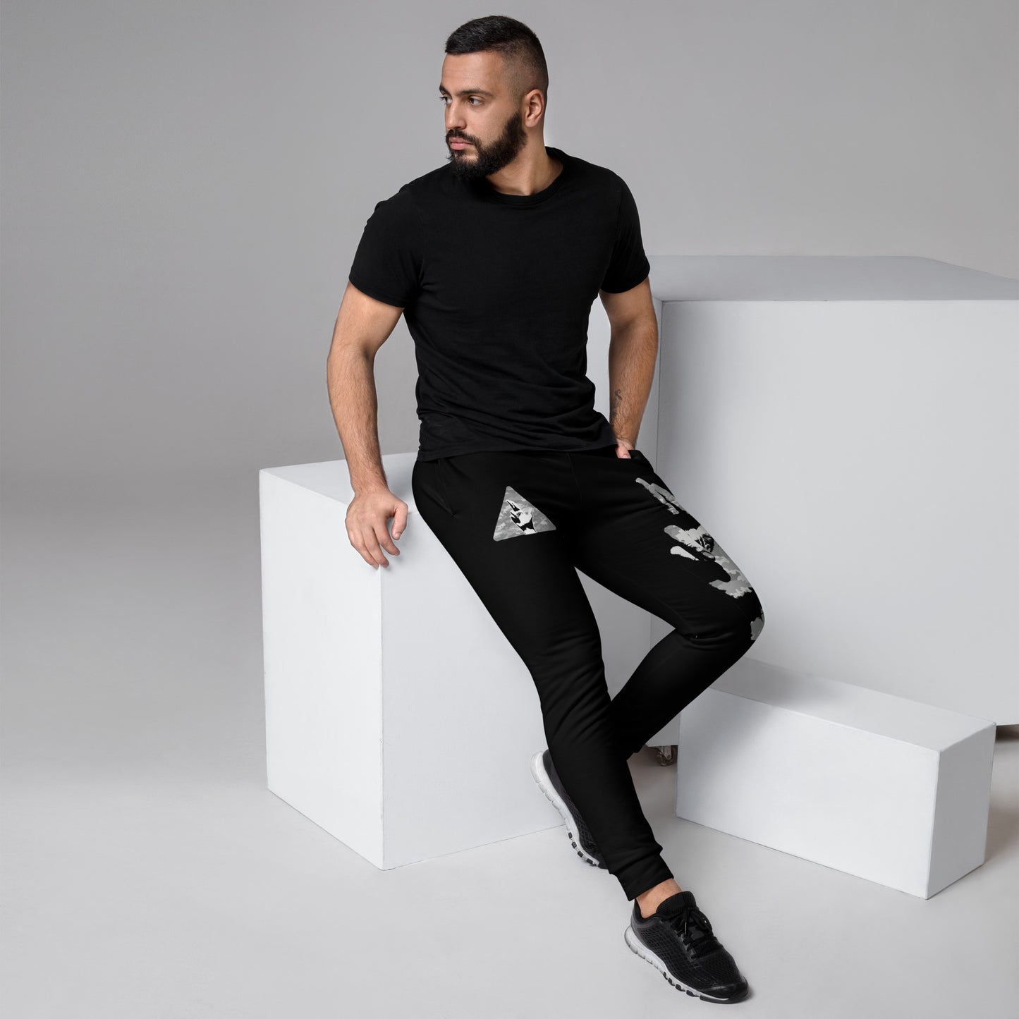 Grey-Camo Gun Finger - Men's Joggers
