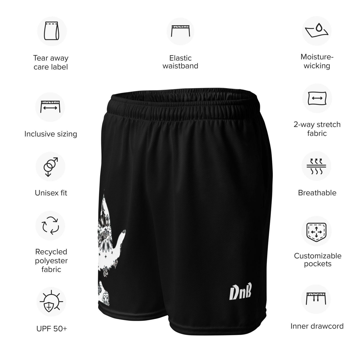 Paisley-Gun Finger - Unisex mesh shorts