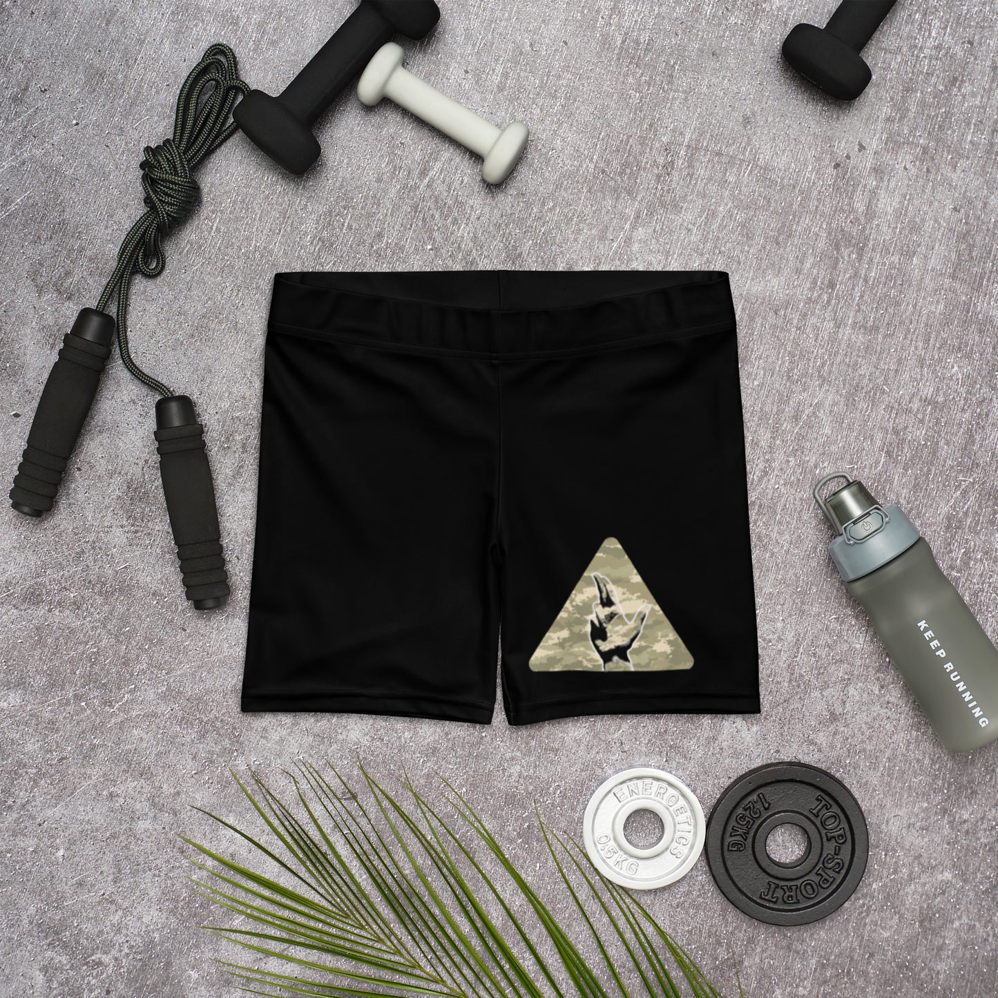 Camo Tri-Logo - Yoga Shorts