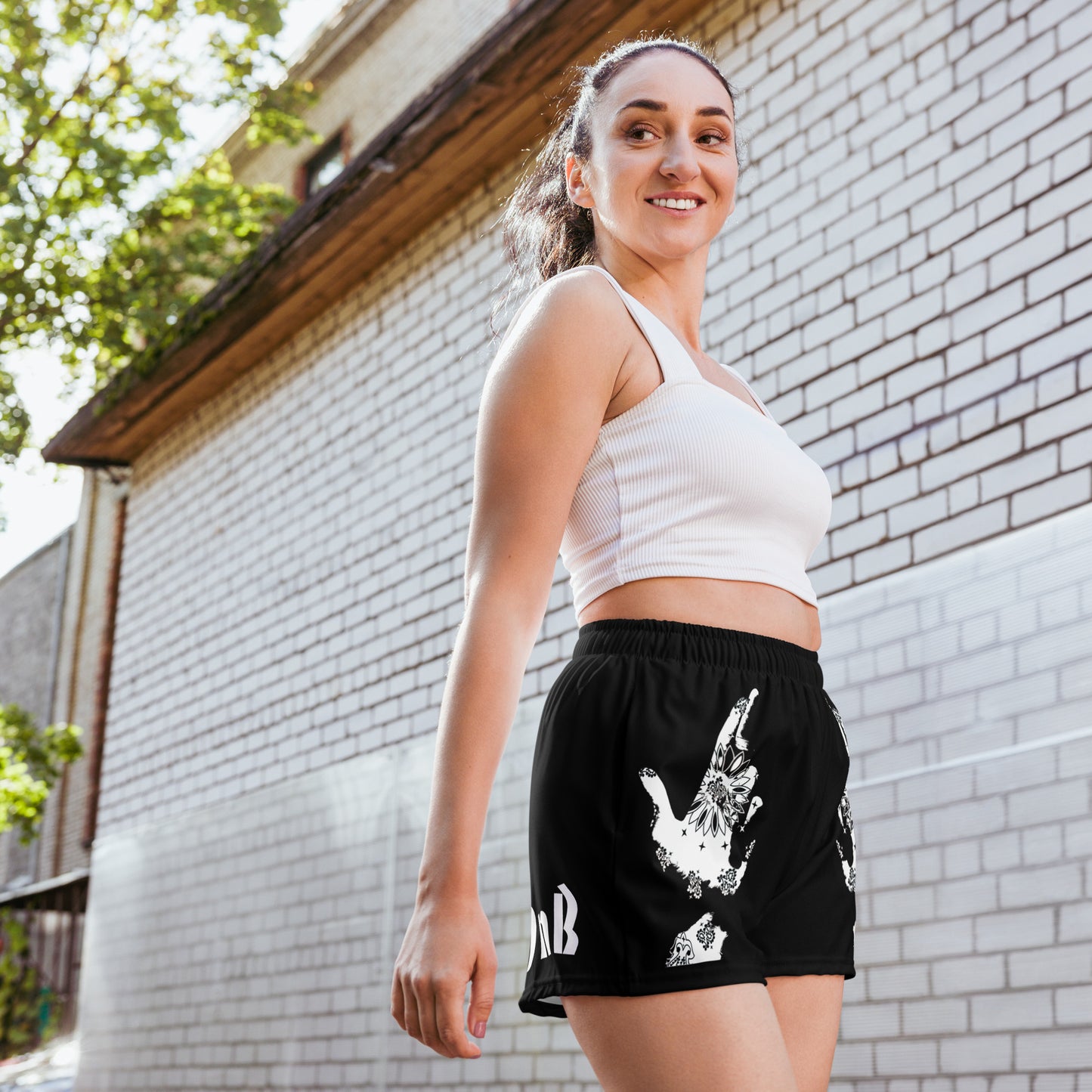 Paisley- Gun Finger - Women’s Recycled Athletic Shorts