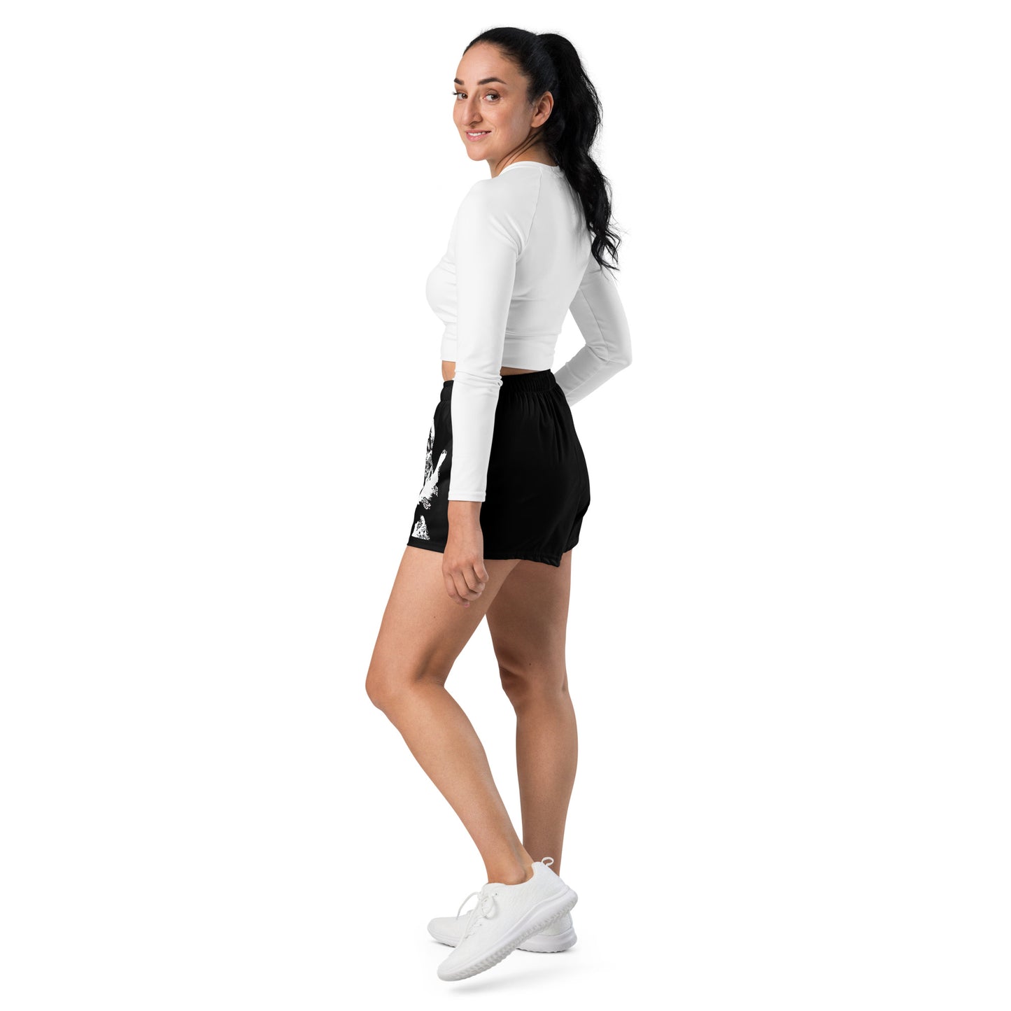 Paisley- Gun Finger - Women’s Recycled Athletic Shorts