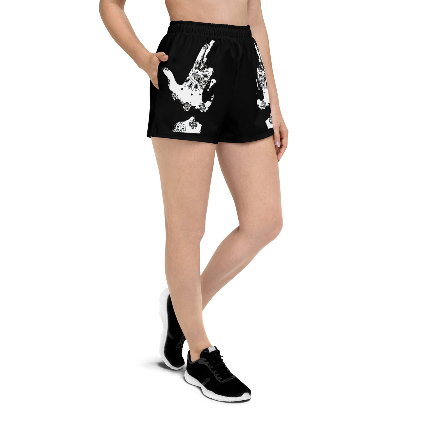 Paisley- Gun Finger - Women’s Recycled Athletic Shorts