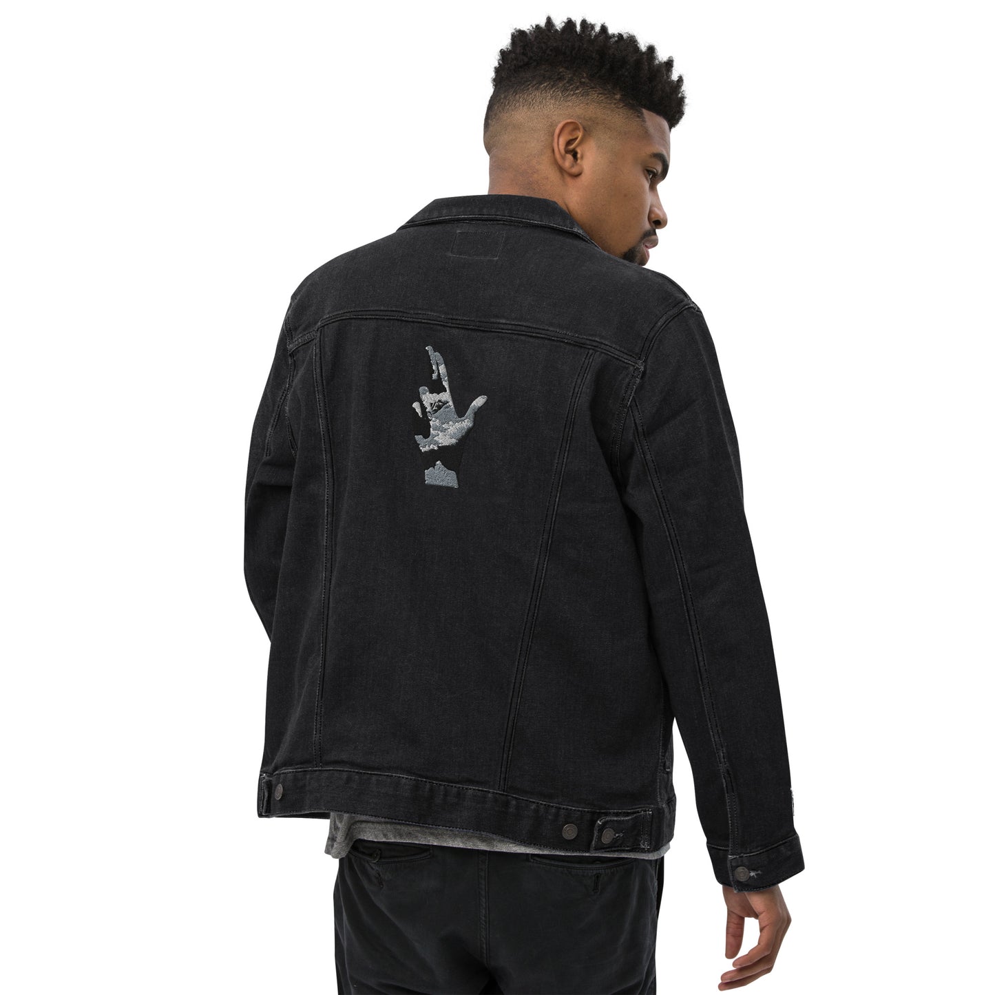 Camo-Gun Finger - Unisex denim jacket