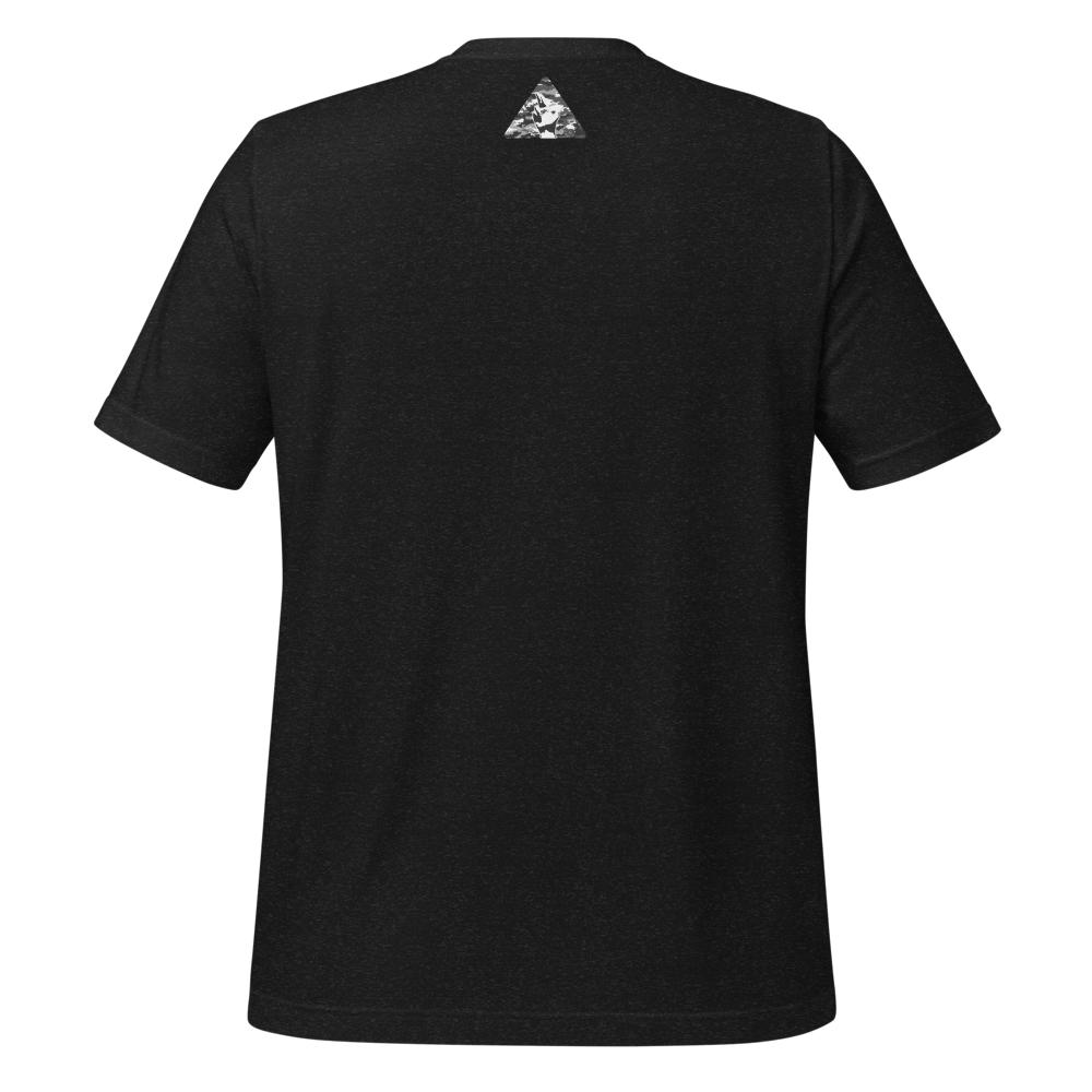 Grey-Camo Gun Finger Unisex t-shirt