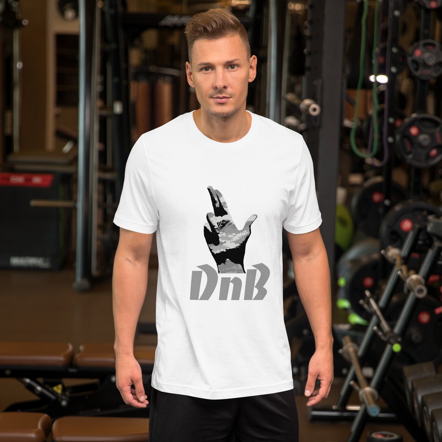 DnB-Camo Gun Finger Unisex t-shirt