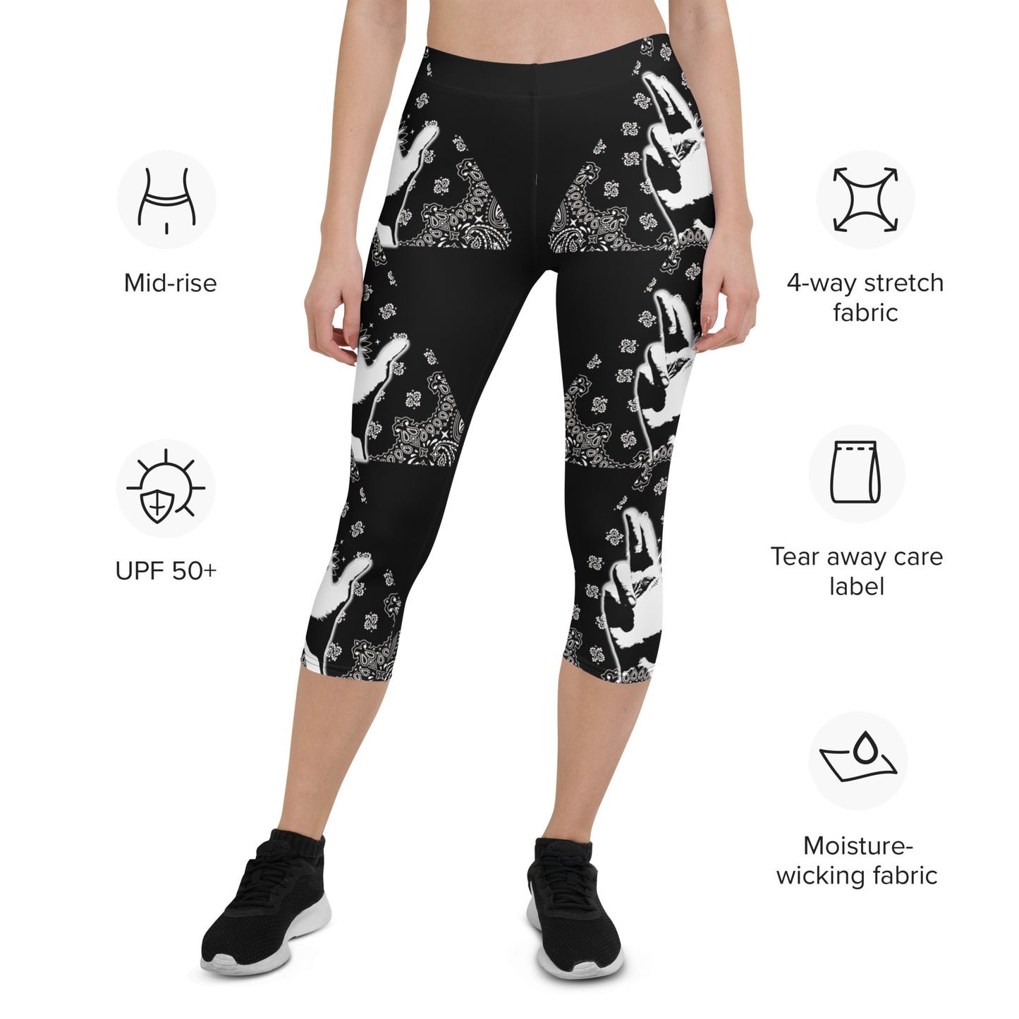 Paisley Tri-Logo - Capri Leggings