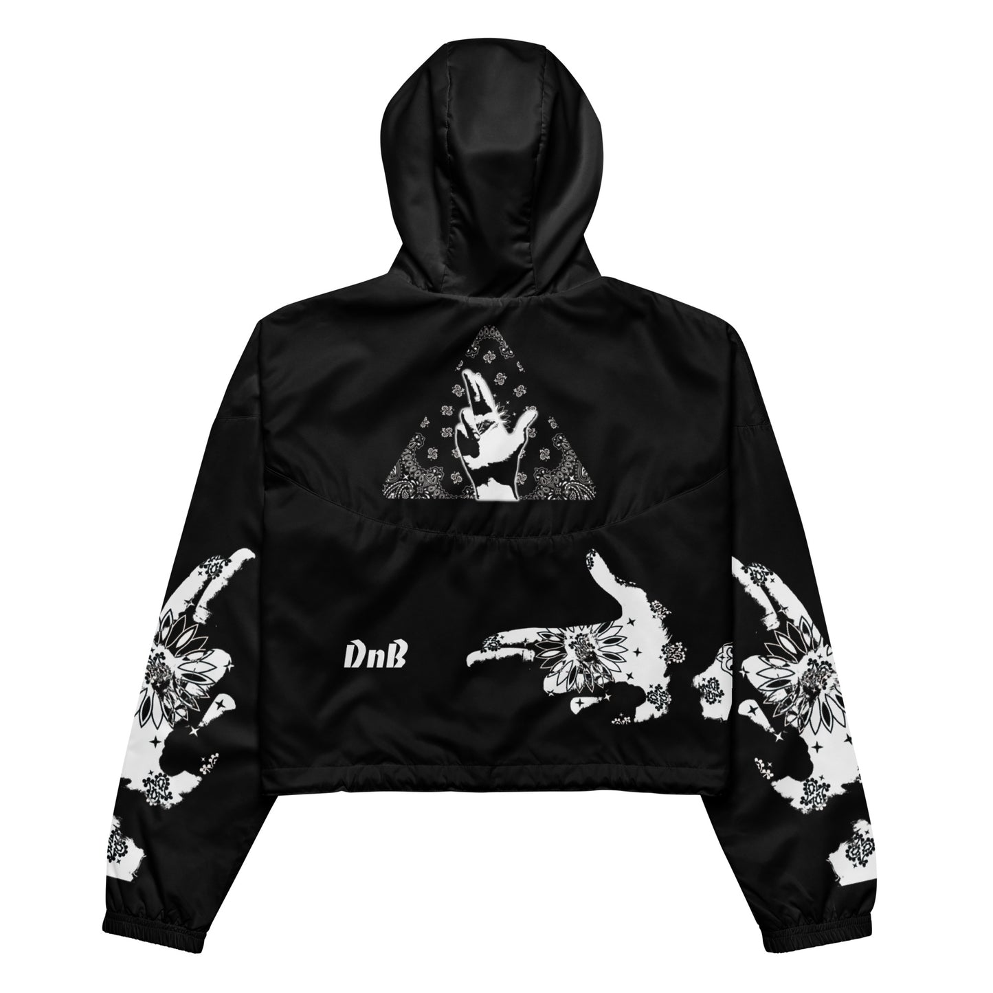 Paisley-Gun Finger -DnB - Women’s cropped windbreaker