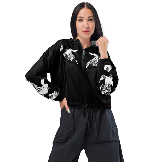 Paisley-Gun Finger -DnB - Women’s cropped windbreaker